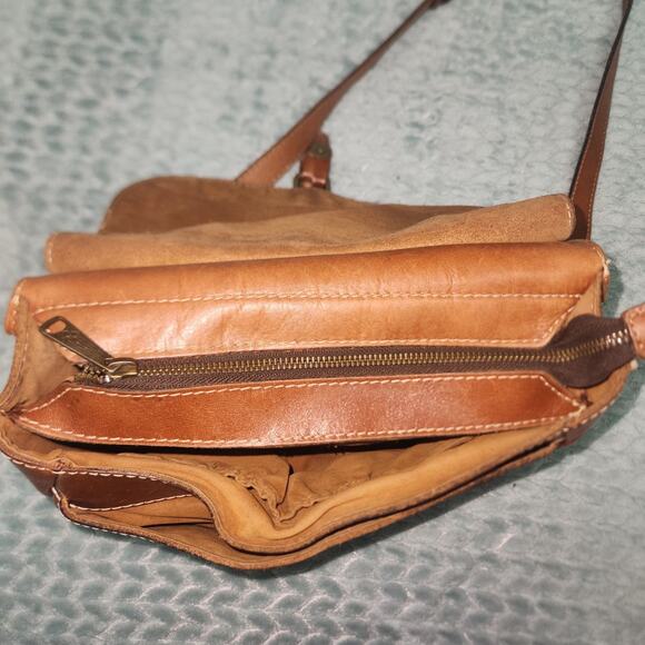 Patricia Nash Purse Leather London Saddle Bag Brown Crossbody - Picture 15 of 16